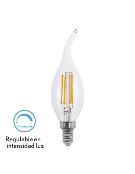 Bombilla Filamento Bohemia Clara 4w Regulable E14 400lm 12,3x3,5d 27