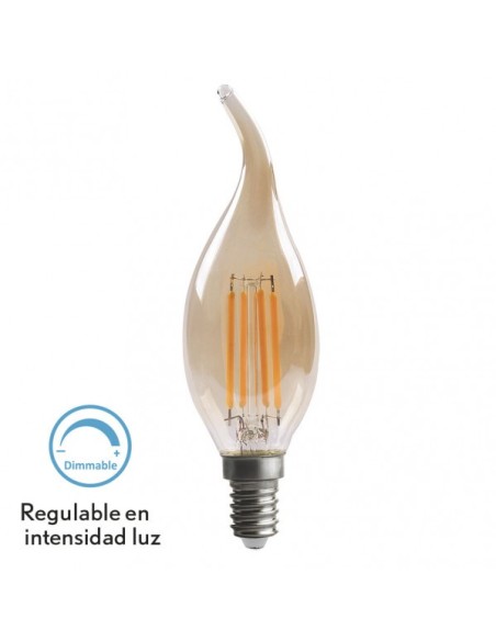 Bombilla Filamento Bohemia 12,3x3,5d 4w Regulable  E14 330lm Ambar 2