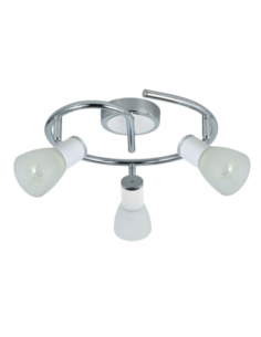 Plafon Cholo3xe14  Blanco/cromo 16x34x34 Cm Fabrilamp | Decoración L