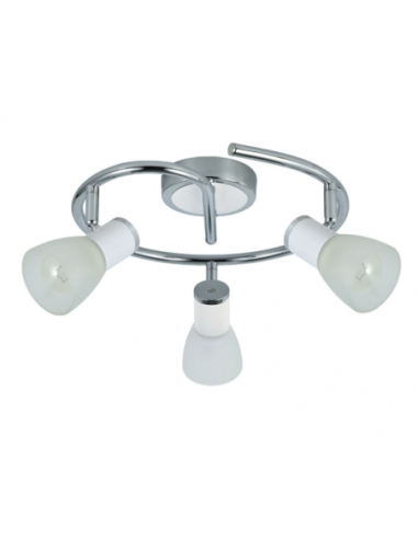 Plafon Cholo3xe14  Blanco/cromo 16x34x34 Cm Fabrilamp | Decoración L