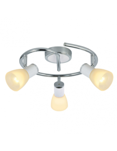 Plafon Cholo3xe14  Blanco/cromo 16x34x34 Cm Fabrilamp | Decoración L