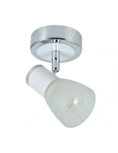 Foco Cholo 1xe14 Blanco/cromo 14x8,5x11,5 Cm Fabrilamp | Decoración 
