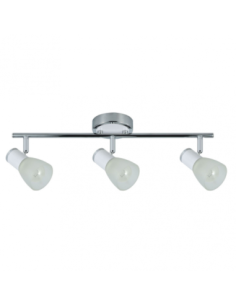 Regleta Cholo 3xe14 Blanco/cromo 16x48,5x10 Cm Fabrilamp | Decoració