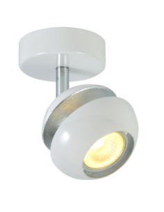 Foco Beethoven 1xgu10 Blanco/plata 14x13x8,5 Cm Fabrilamp | Decoraci 2