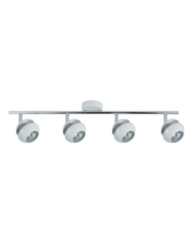 Regleta Beethoven 4xgu10 Blanco/plata  14x69,5x8,5 Cm Fabrilamp | De
