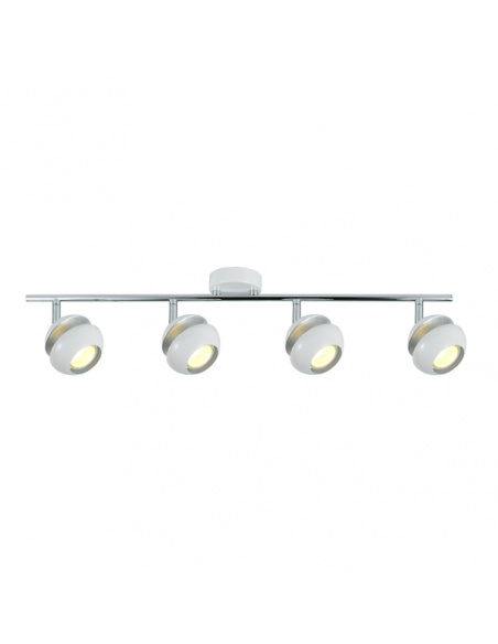 Regleta Beethoven 4xgu10 Blanco/plata  14x69,5x8,5 Cm Fabrilamp | De