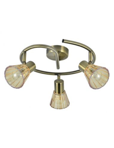 Plafon Cooper 3xe14 Cuero 16x32x32 Cm Fabrilamp | Decoración Leyva