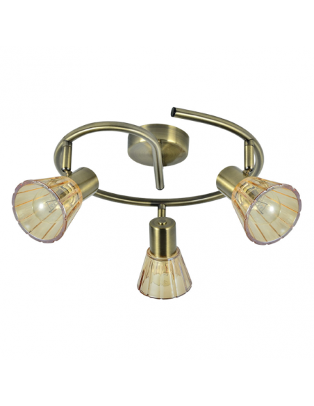 Plafon Cooper 3xe14 Cuero 16x32x32 Cm Fabrilamp | Decoración Leyva