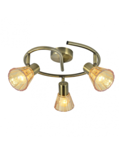 Plafon Cooper 3xe14 Cuero 16x32x32 Cm Fabrilamp | Decoración Leyva 2