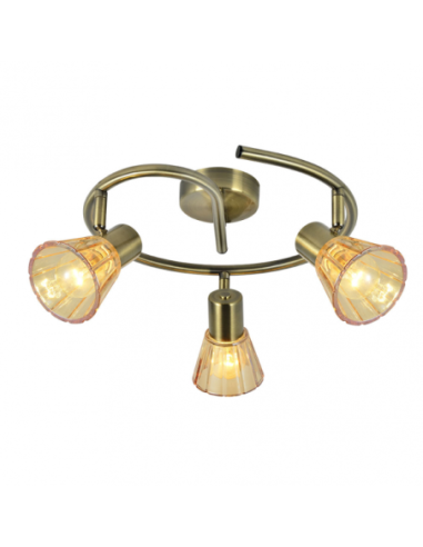 Plafon Cooper 3xe14 Cuero 16x32x32 Cm Fabrilamp | Decoración Leyva