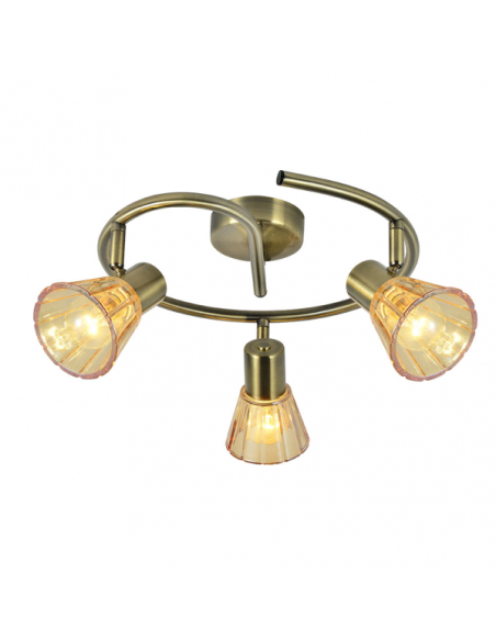 Plafon Cooper 3xe14 Cuero 16x32x32 Cm Fabrilamp | Decoración Leyva
