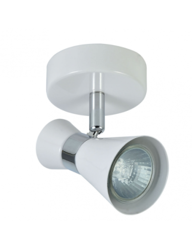 Foco Maximo 1xgu10 Blanco/cromo 15x12x8,5 Cm Fabrilamp | Decoración 