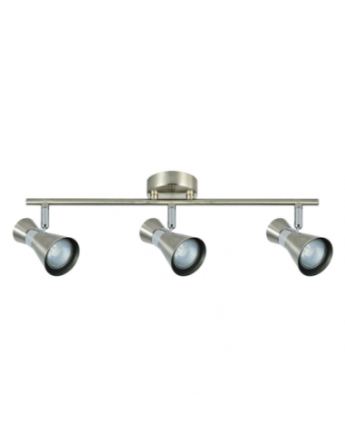 Regleta Maximo 3xgu10 Niquel/cromo 15x48,5x8,5 Cm Fabrilamp | Decora
