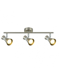 Regleta Maximo 3xgu10 Niquel/cromo 15x48,5x8,5 Cm Fabrilamp | Decora 2