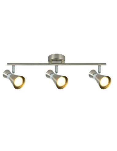 Regleta Maximo 3xgu10 Niquel/cromo 15x48,5x8,5 Cm Fabrilamp | Decora