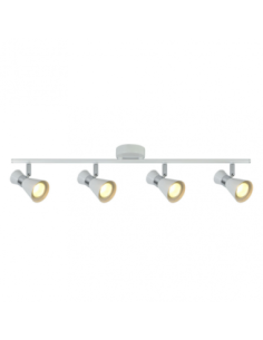 Regleta Maximo 4xgu10 Blanco/cromo 15x69,5x8,5 Cm Fabrilamp | Decora 2