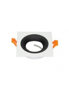 Empotrable Anou 1xgu10 Cuadrado Blanco/negro 2x9,2x9,2 Cm 8 De Corte