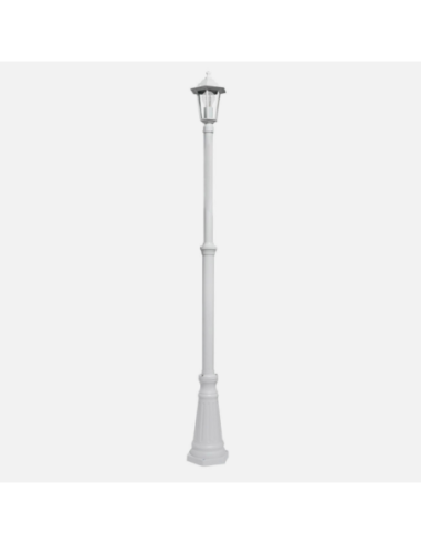 Farola Exterior Aluminio Auriga 1xe27 Blanco Ip44 220x20x20 Cm  Regu