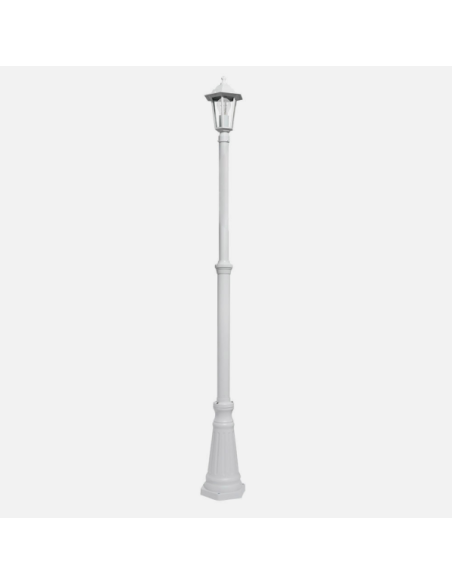Farola Exterior Aluminio Auriga 1xe27 Blanco Ip44 220x20x20 Cm  Regu
