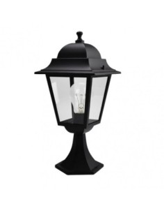 Sobremuro Exterior Aluminio Spica 1xe27 Negro Ip44  46x21,5x21,5 Cm 