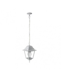 Colgante Exterior Aluminio Spica 1xe27 Blanco Ip44  Regx21,5x21,5 Cm