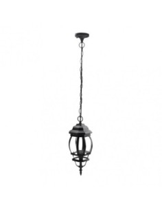 Colgante Exterior Aluminio Caelum 1xe27 Negro     Regx16x16 Cm  Ip44