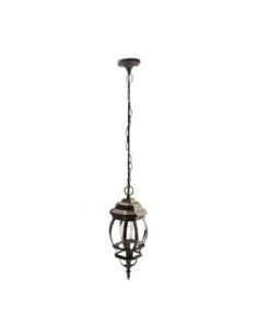 Colgante Exterior Aluminio Caelum 1xe27 Neg/oro    Regx16x16 Cm  Ip4