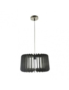 Colgante Ebano 1xe27 Madera Cafe Regx40x40 Cm Fabrilamp | Decoración