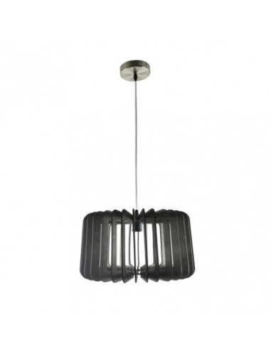 Colgante Ebano 1xe27 Madera Cafe Regx40x40 Cm Fabrilamp | Decoración