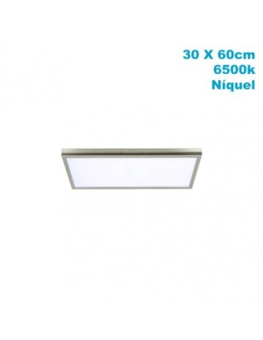 Panel Superf. 36w 6500k Tivoli Niquel 2,5x30x60 Cm 3060 Lm Fabrilamp