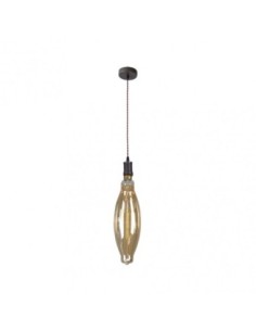 Colgante Lilia 1xe27 Marron/ambar  Bombilla  Incluida 8w 3000k 640lm