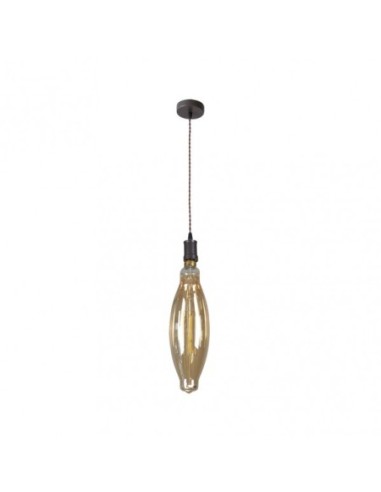 Colgante Lilia 1xe27 Marron/ambar  Bombilla  Incluida 8w 3000k 640lm