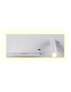 Aplique 2+8w 4000k Velazquez Dcho Blanco Usb+qi  130lm Doble Encendi 2