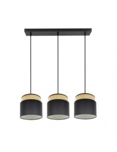 Regleta Kandy 3xe27 Natural/negro Regx68x19 Cm Fabrilamp | Decoració 2