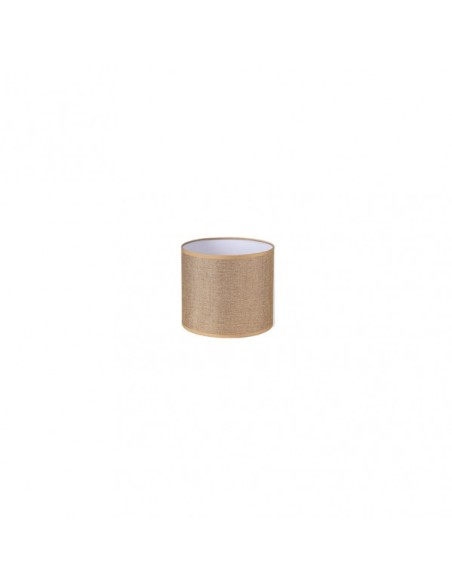 Pantalla Cilindrica Jin Pinza Marron 14Dx14dx13h Cm  Tejido Saco-yut