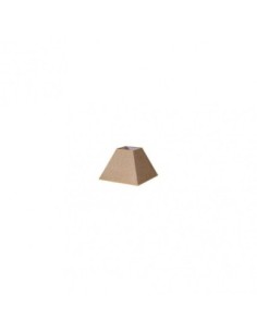 Pantalla Piramide Divos Pinza Marron 12dx7dx10h Saco-yute Fabrilamp 