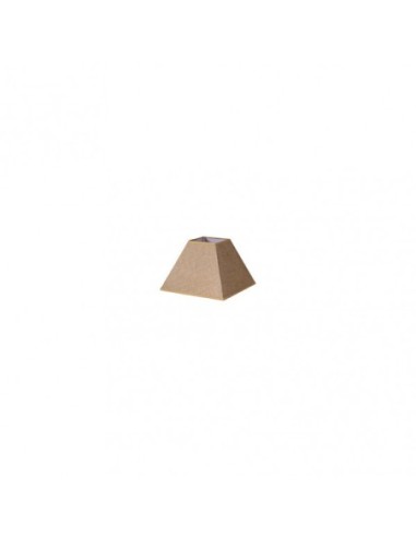 Pantalla Piramide Divos Pinza Marron 12dx7dx10h Saco-yute Fabrilamp 