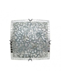 Plafon Cuadrado Tenor 2xe27 Cromo Mosaico 9x30x30 Cm Fabrilamp | Dec