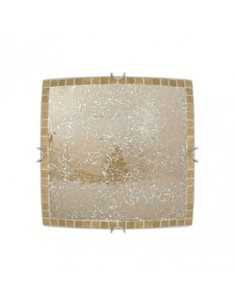 Plafon Cuadrado Tenor 2xe27 Ambar Mosaico 9x30x30 Cm Fabrilamp | Dec