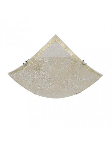 Plafon Cuadrado Tenor 2xe27 Ambar Mosaico 9x30x30 Cm Fabrilamp | Dec