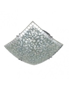 Plafon Cuadrado Tenor 3xe27 Cromo Mosaico 10x40x40 Cm Fabrilamp | De 2