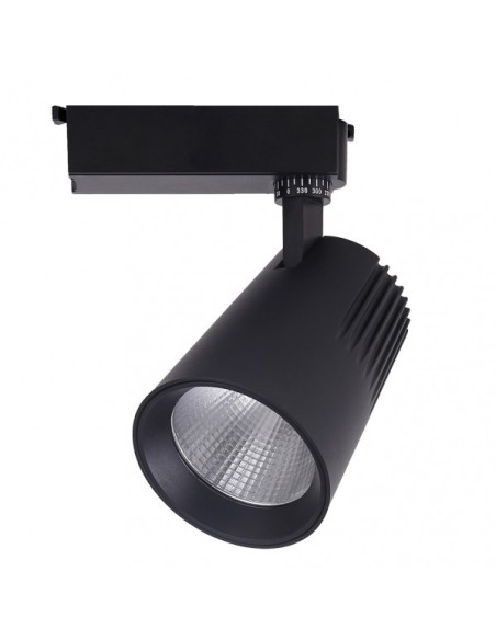 Foco Carril 40w 2700k Telma Negro 3600lm 36º Orientable 330º Regx21x