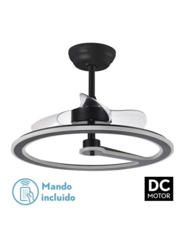 Ventilador 110w Dc Chom Negro 3 Aspas Transp. 46/66x62x62cm  6Vel. 3