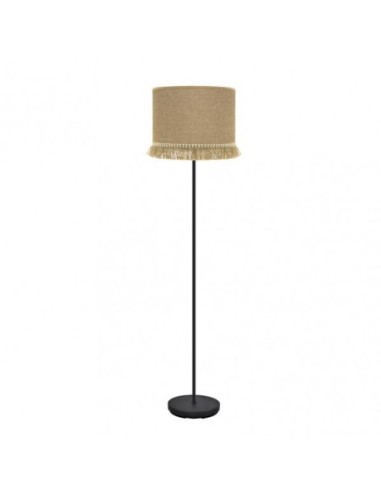 Pie Salon Sibila 1xe27 Negro /arena 163x40x40 Cm Fabrilamp | Decorac