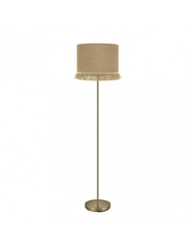 Pie Salon Sibila 1xe27 Cuero/arena 163x40x40 Cm Fabrilamp | Decoraci