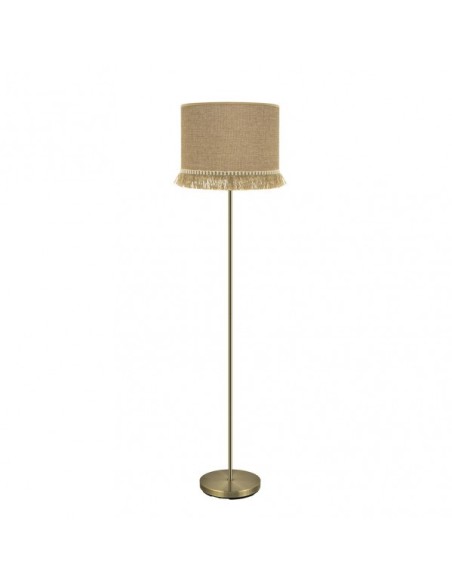 Pie Salon Sibila 1xe27 Cuero/arena 163x40x40 Cm Fabrilamp | Decoraci