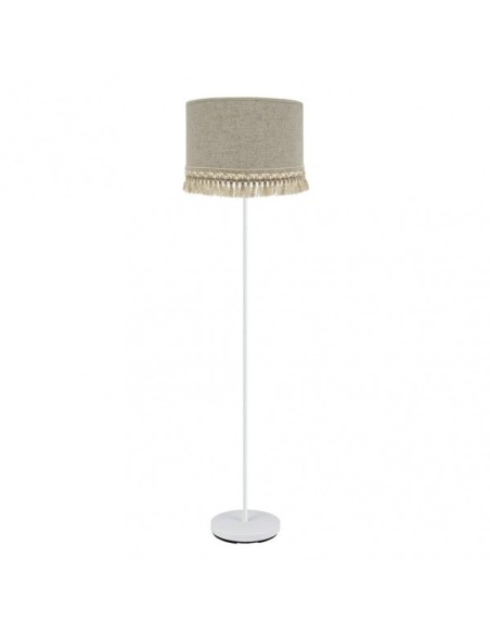 Pie Salon Vera 1xe27 Blanco/beis 163x40x40 Cm Fabrilamp | Decoración