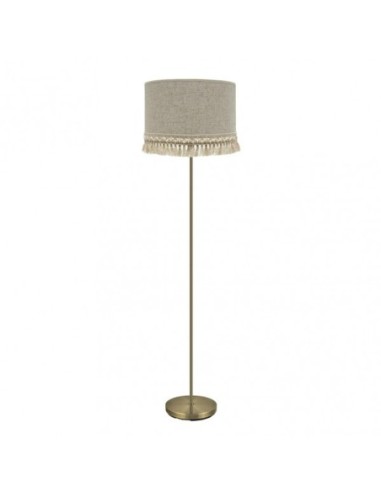 Pie Salon Vera 1xe27 Cuero/beis 163x40x40 Cm Fabrilamp | Decoración 