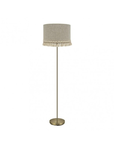 Pie Salon Vera 1xe27 Cuero/beis 163x40x40 Cm Fabrilamp | Decoración 