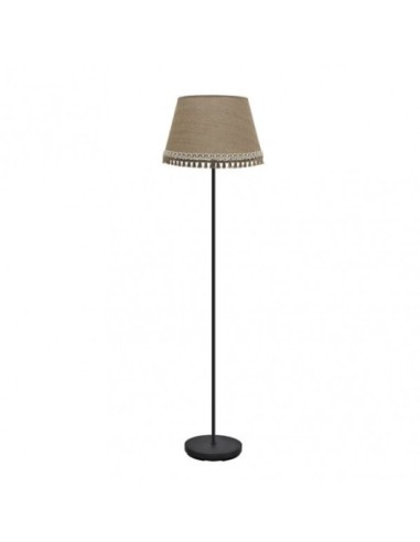 Pie Salon Ada 1xe27 Negro/arena 163x40x40 Cm Fabrilamp | Decoración 